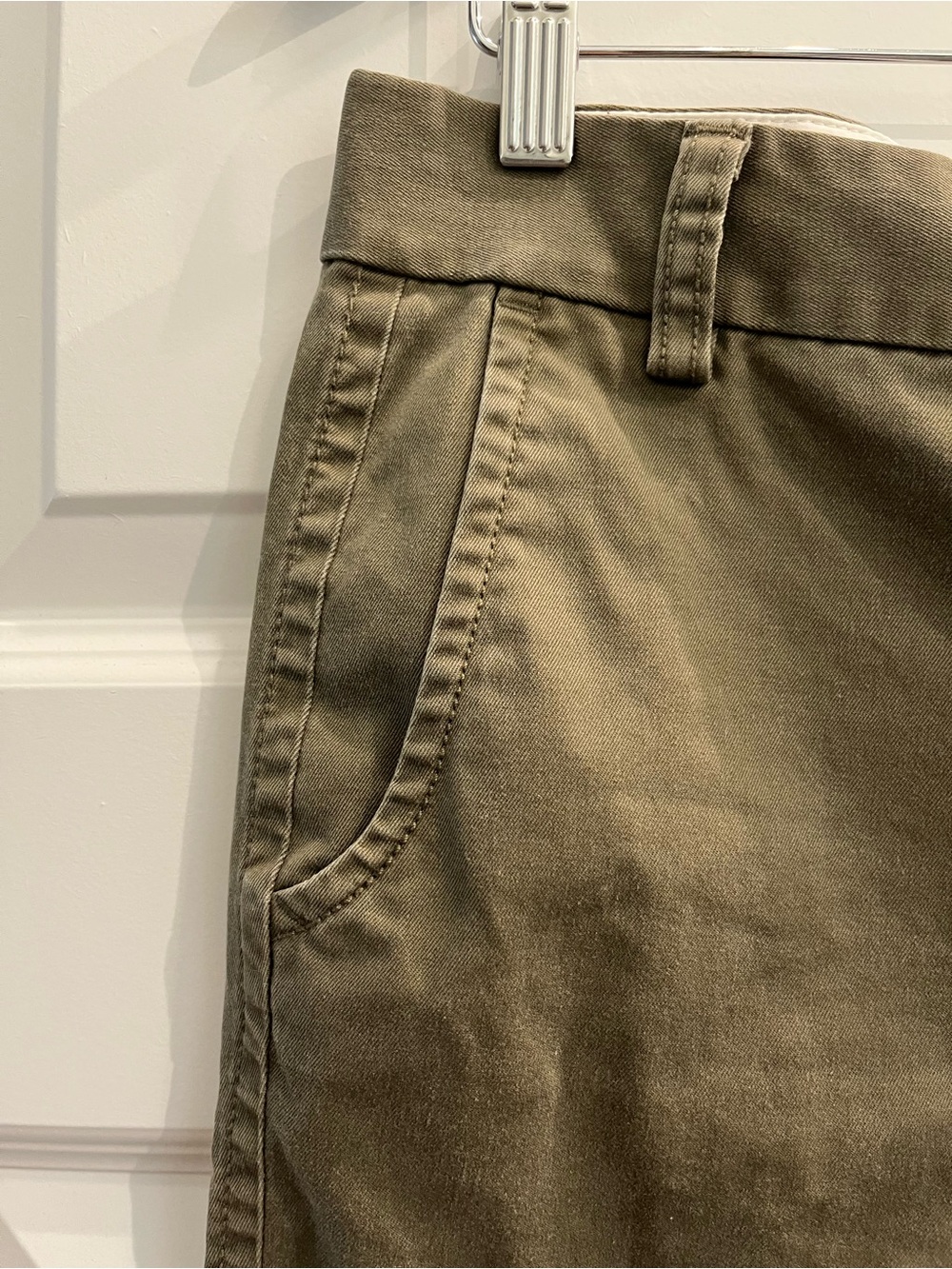 J. Crew City Fit Bermuda Shorts, Size 8, Olive Khaki - Picture 3 of 9